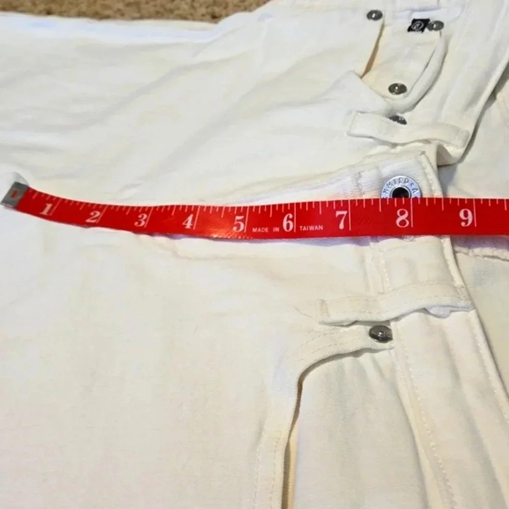 AG Adriano Goldschmied the Capri White Denim Capri 5-Pocket Jeans Women size 30